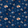 Floral (royal blue) | Botanical Fabric Design | Cate and Rainn