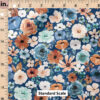 Ruler Scale for Rust and Royal Floral (Blue) by Cate and Rainn