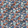 Rust and Royal Floral (Blue) | Botanical Fabric Design | Cate and Rainn