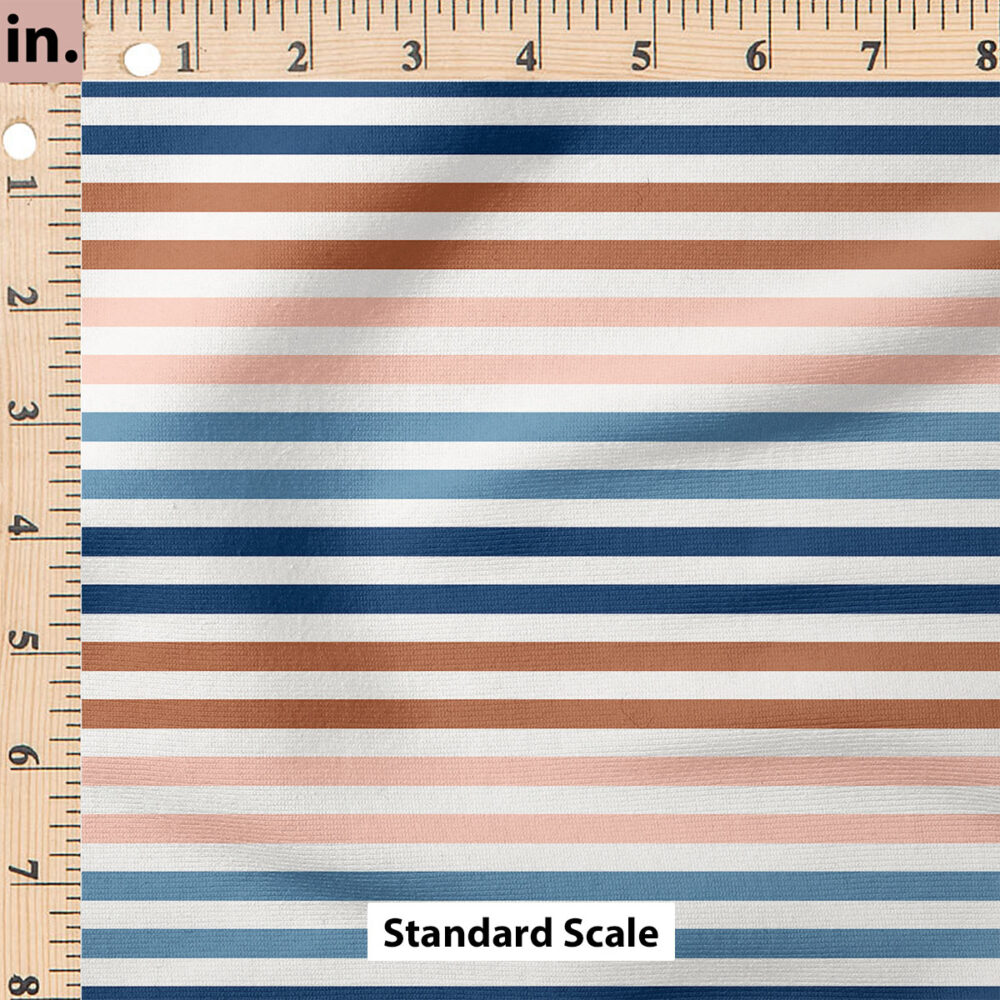 Ruler Scale for Rust and Royal Stripe by Cate and Rainn