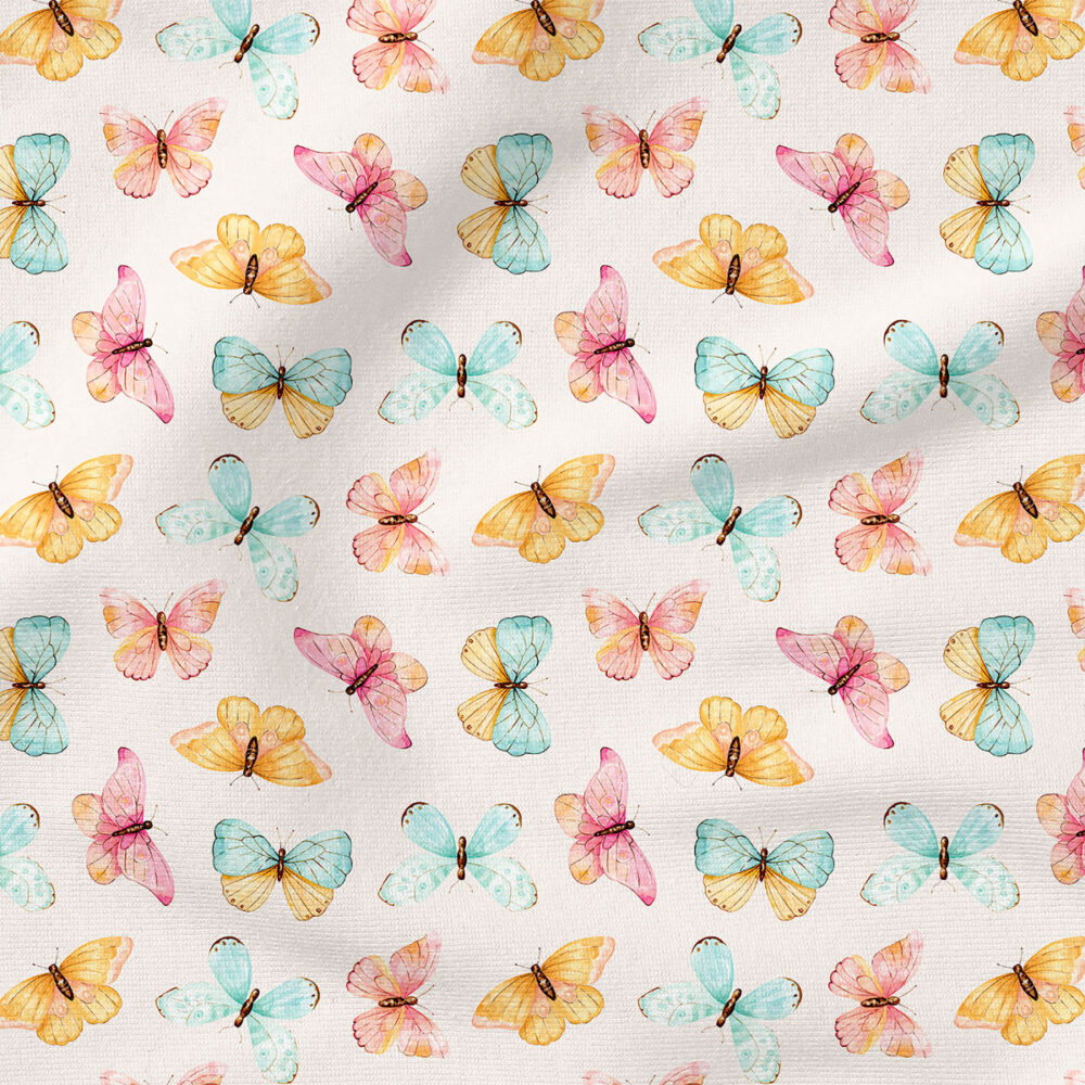 Butterflies (Cream) | Insects Fabric Design | Cate and Rainn