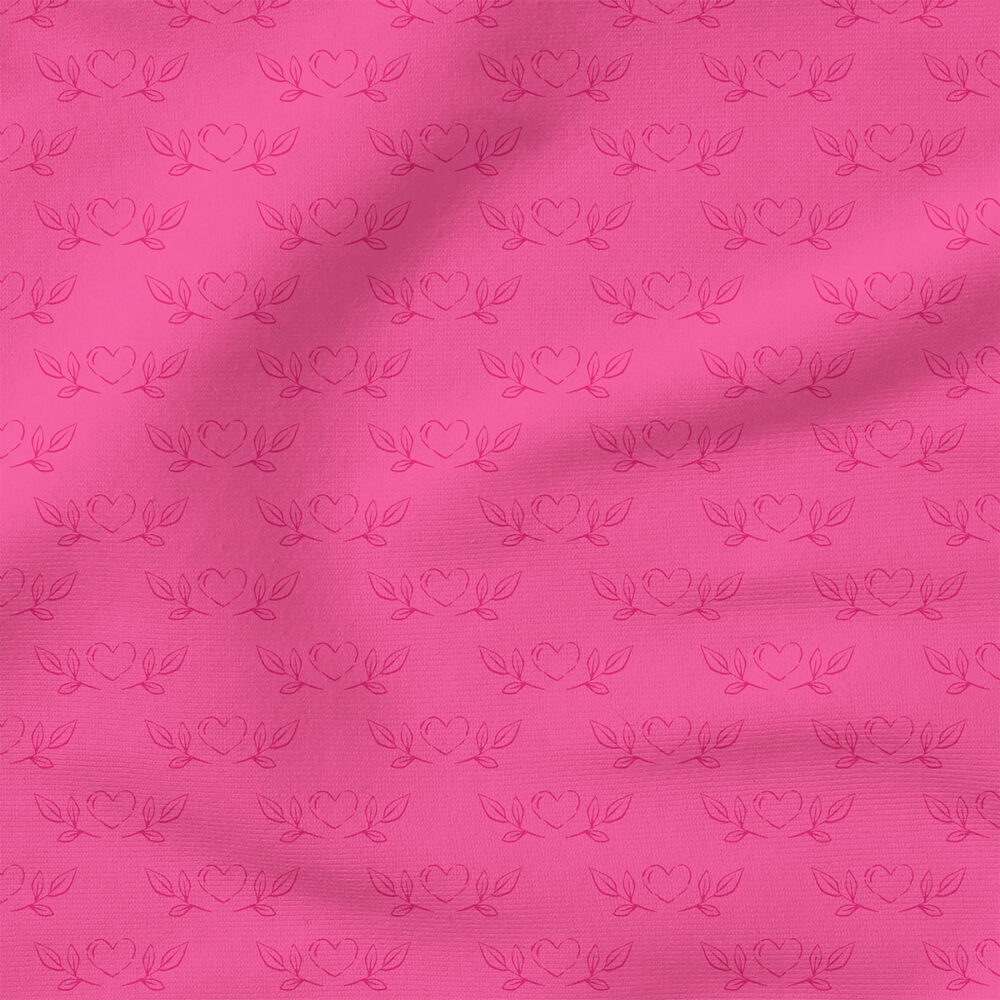 Heart Sketches (Hot Pink) | Children Fabric Design | Cate and Rainn