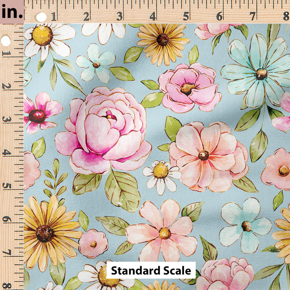 Ruler Scale for Penelope Flowers (Blue) by Cate and Rainn