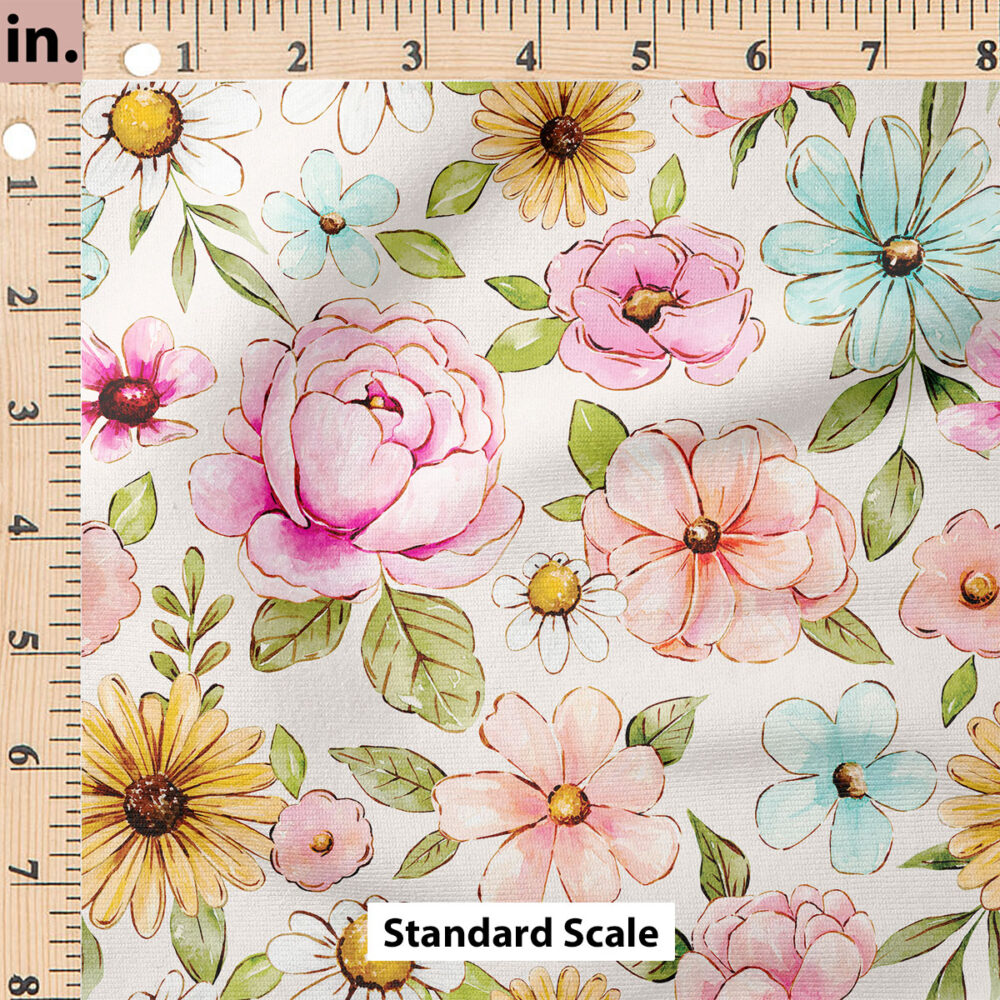 Ruler Scale for Penelope Flowers (Cream) by Cate and Rainn