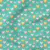 Penelope Hearts (Teal) | Children Fabric Design | Cate and Rainn