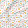 Penelope Hearts (White) | Children Fabric Design | Cate and Rainn