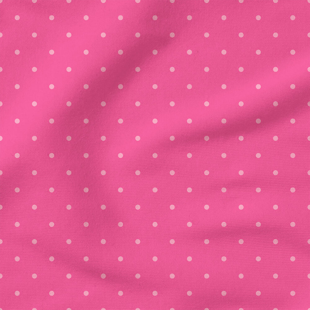 Penelope Polka (Hot Pink) | Stripes and Shapes Fabric Design | Cate and Rainn