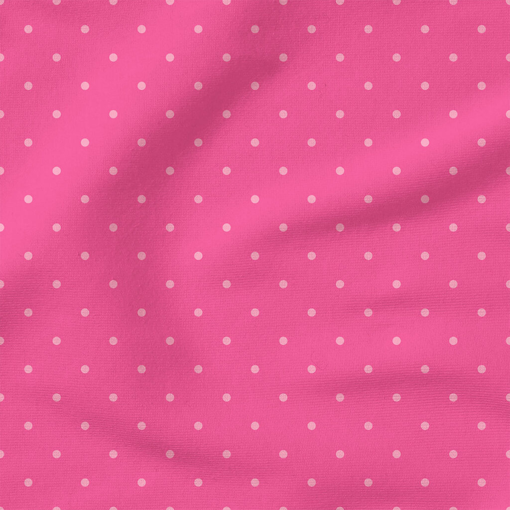 Penelope Polka (Hot Pink) | Stripes and Shapes Fabric Design | Cate and Rainn