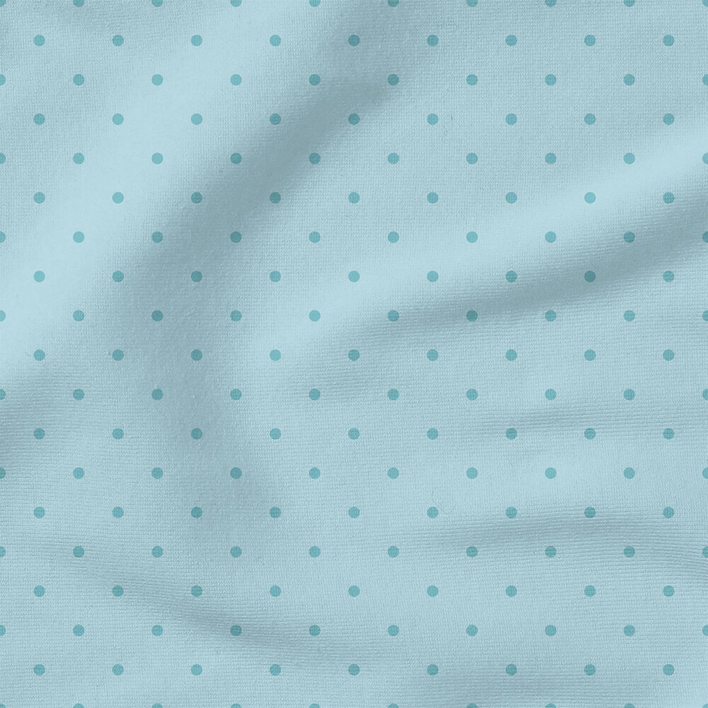 Penelope Polka Dot (Blue) | Stripes and Shapes Fabric Design | Cate and Rainn