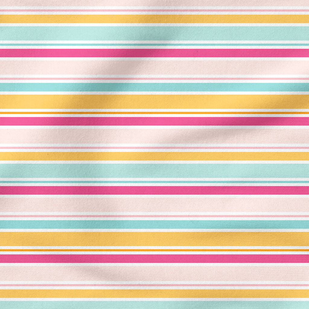 Penelope Stripes (Colorful) | Stripes and Shapes Fabric Design | Cate and Rainn