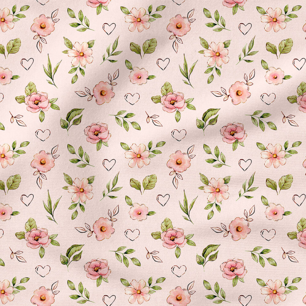 Petite Flowers (Pink) | Botanical Fabric Design | Cate and Rainn