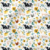 Farm Animals Holstein (White) | Botanical Fabric Design | Cate and Rainn