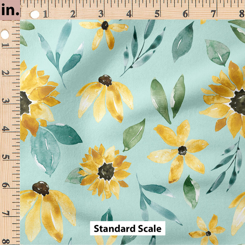 Ruler Scale for Sunflower Floral (Blue) by Cate and Rainn