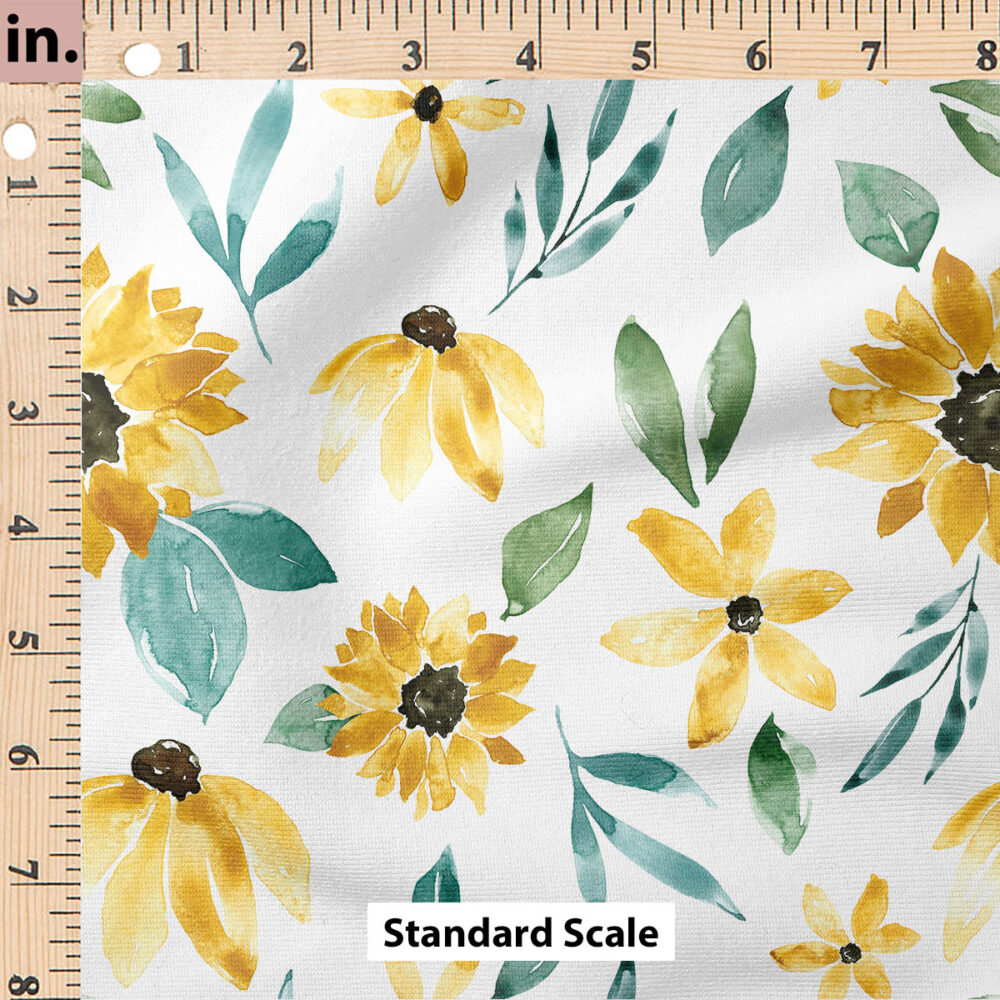 Ruler Scale for Sunflower Floral (White) by Cate and Rainn