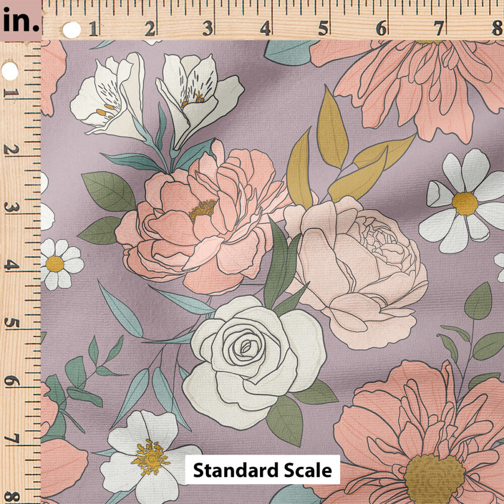 Ruler Scale for Claire Jewel Tone Floral (Purple) by Cate and Rainn