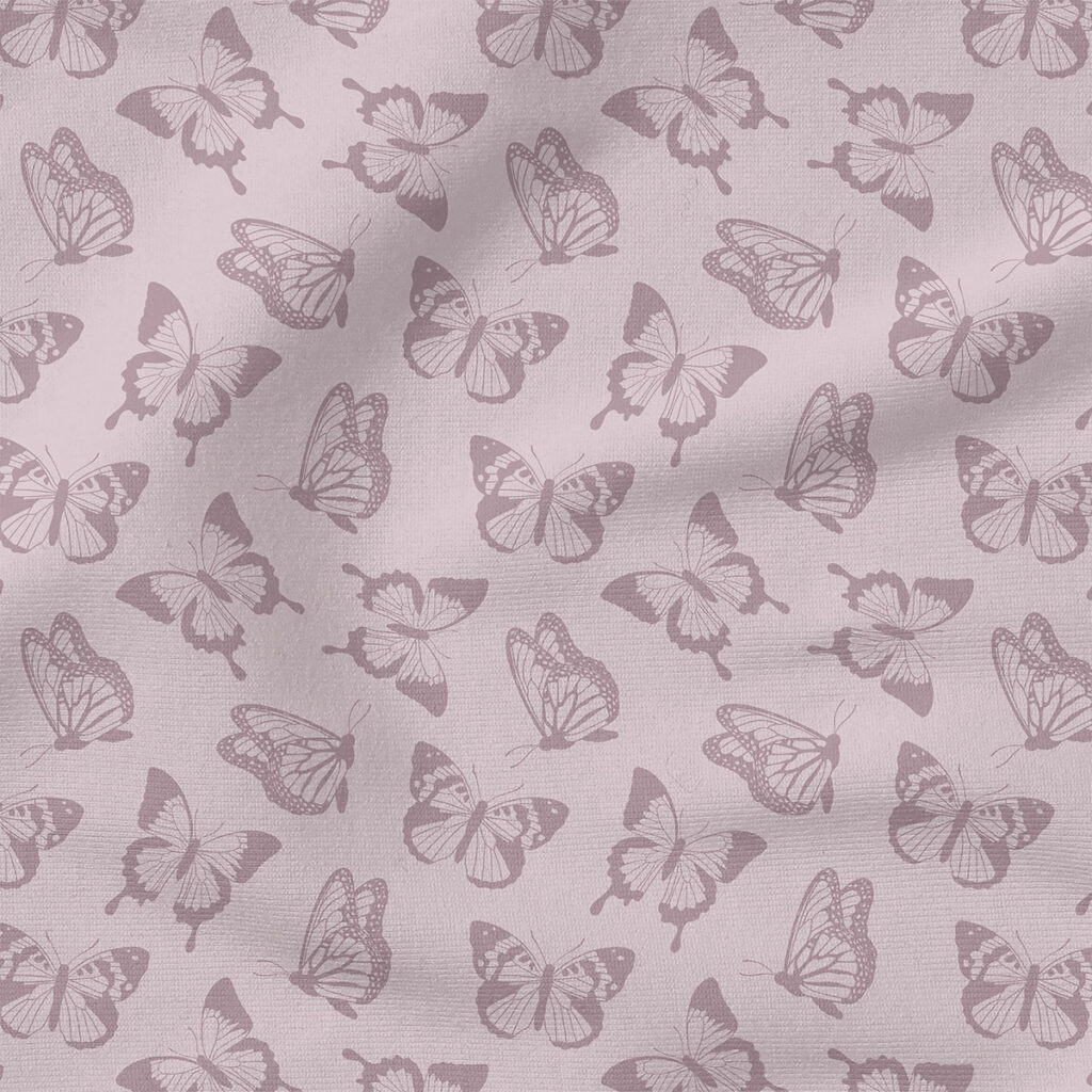 Jewel Tone Butterfly (Light Purple) | Nature Fabric Design | Cate and Rainn