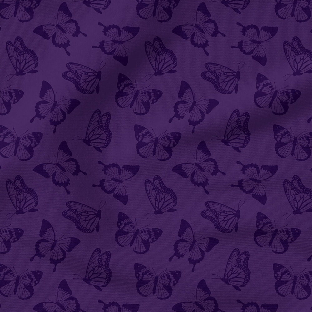 Jewel Tone Butterfly (Purple) | Nature Fabric Design | Cate and Rainn