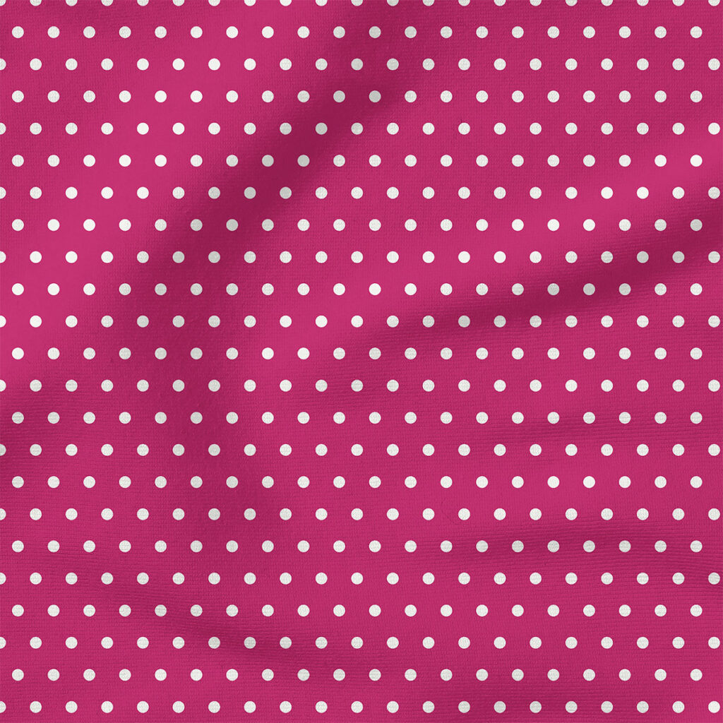 Jewel Tone Dots (Dark Pink) | Stripes and Shapes Fabric Design | Cate and Rainn