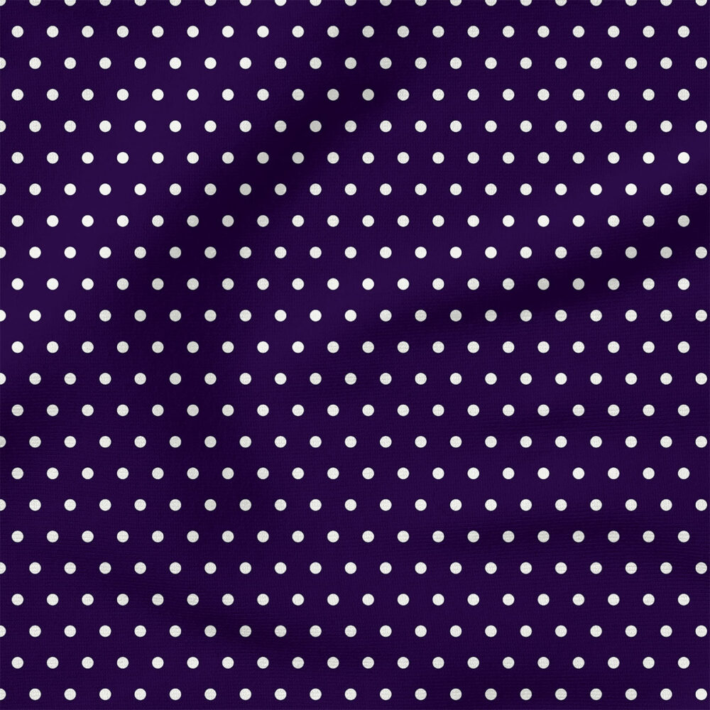 Jewel Tone Dots (Dark Purple) | Stripes and Shapes Fabric Design | Cate and Rainn