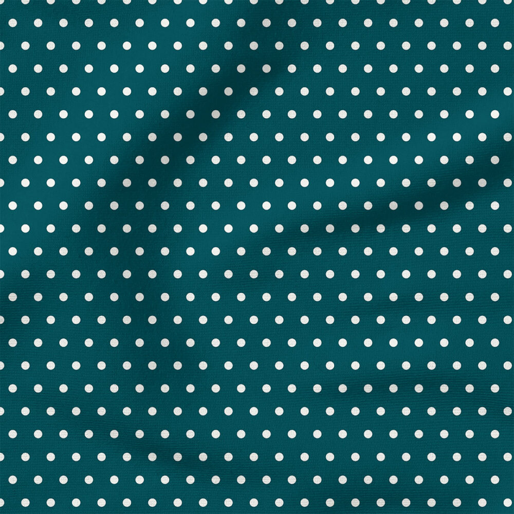 Jewel Tone Dots (Teal) | Stripes and Shapes Fabric Design | Cate and Rainn