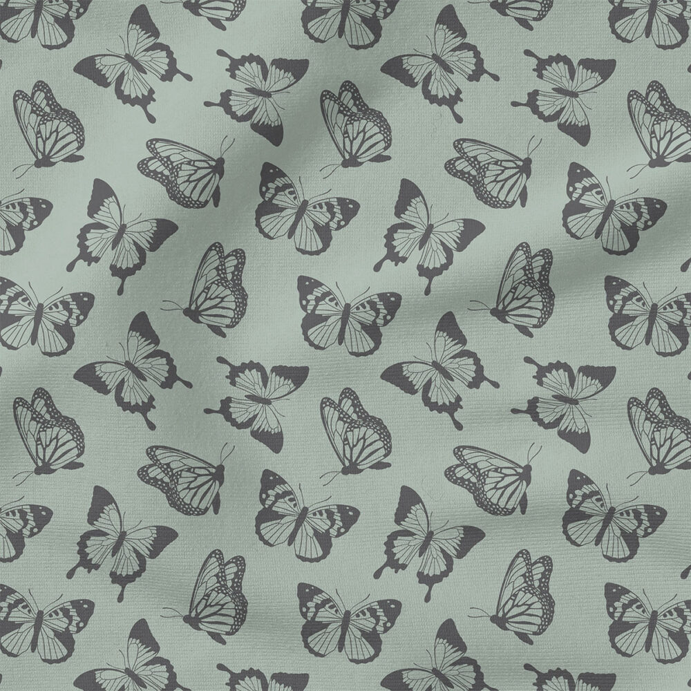 Butterfly (Blue Gray) | Nature Fabric Design | Cate and Rainn