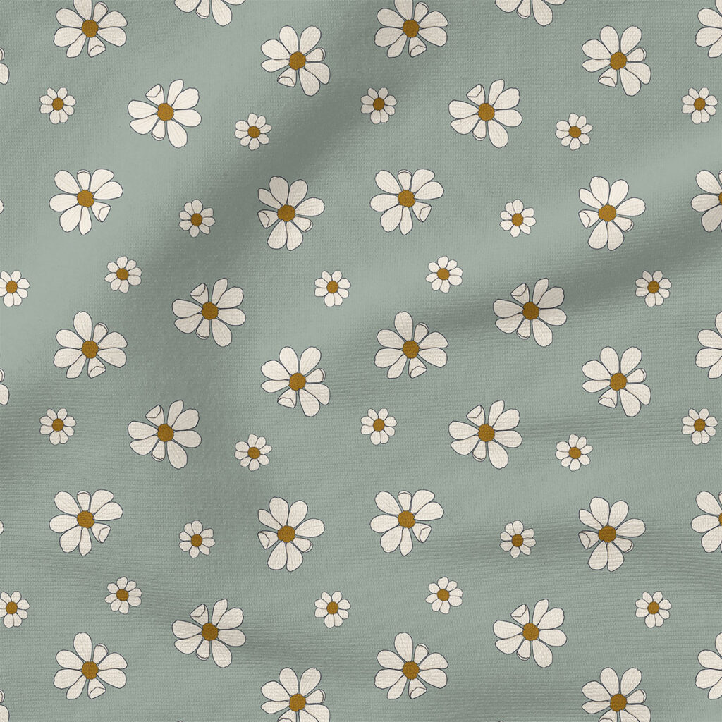 Cosmos (Blue) | Botanical Fabric Design | Cate and Rainn