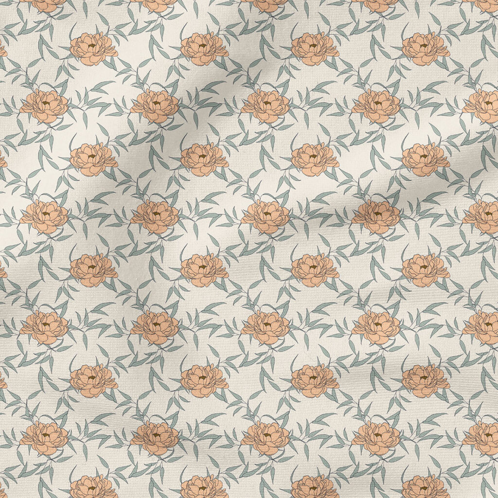 Peony | Botanical Fabric Design | Cate and Rainn