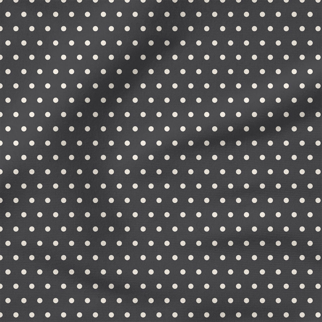 Polka Dot (Black) | Stripes and Shapes Fabric Design | Cate and Rainn