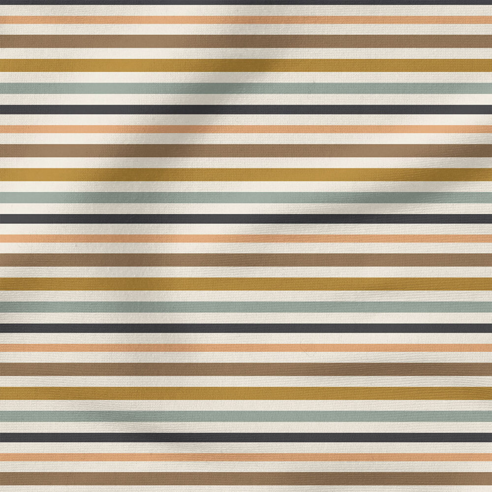 Stripes (Multicolor) | Stripes and Shapes Fabric Design | Cate and Rainn