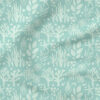 Mermaid Muse Coral (Aqua Blue) | Botanical Fabric Design | Cate and Rainn