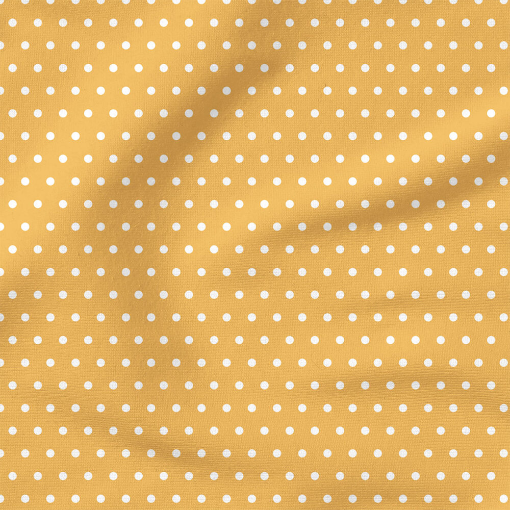 Mermaid Muse Polka Dot (Yellow) | Stripes and Shapes Fabric Design | Cate and Rainn