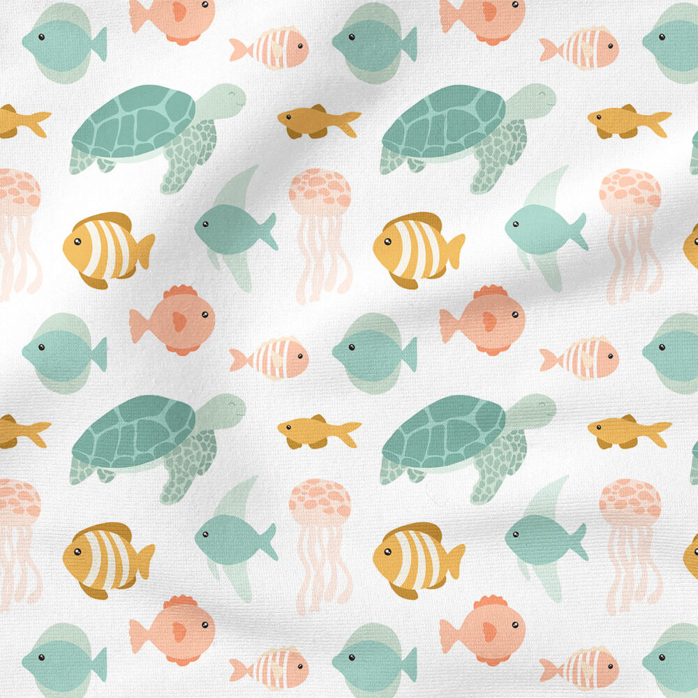 Sea Critters | Animals Fabric Design | Cate and Rainn