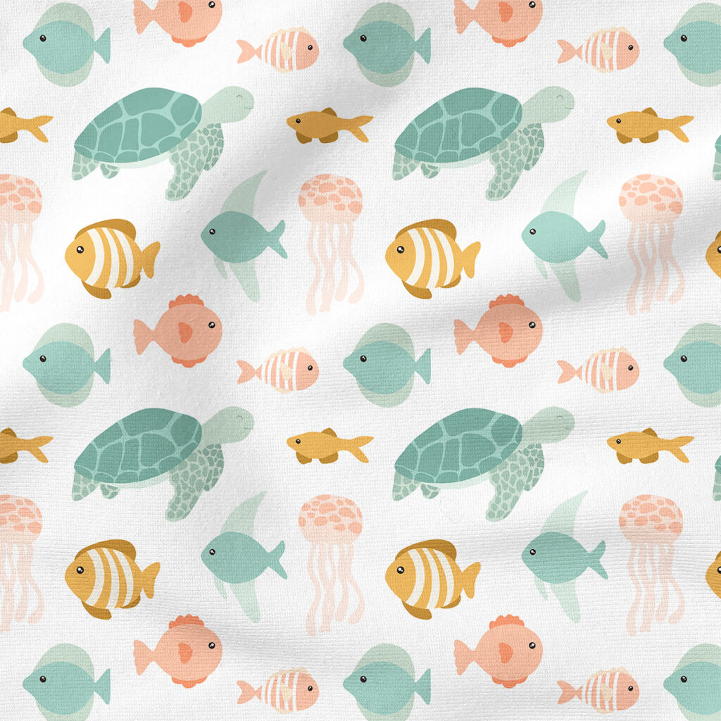 Sea Critters | Animals Fabric Design | Cate and Rainn