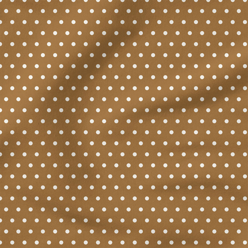 Spring Reverie Polka Dots (Brown) | Stripes and Shapes Fabric Design | Cate and Rainn