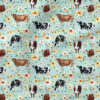 Sunrise Floral Cows (Blue) | Spring