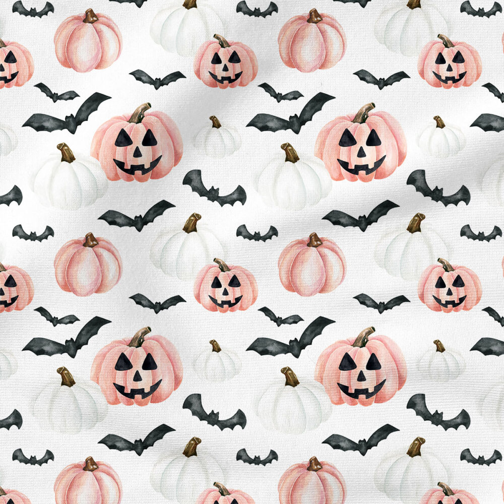 Jack O Lanterns (PInk) | Seasonal Fabric Design | Cate and Rainn