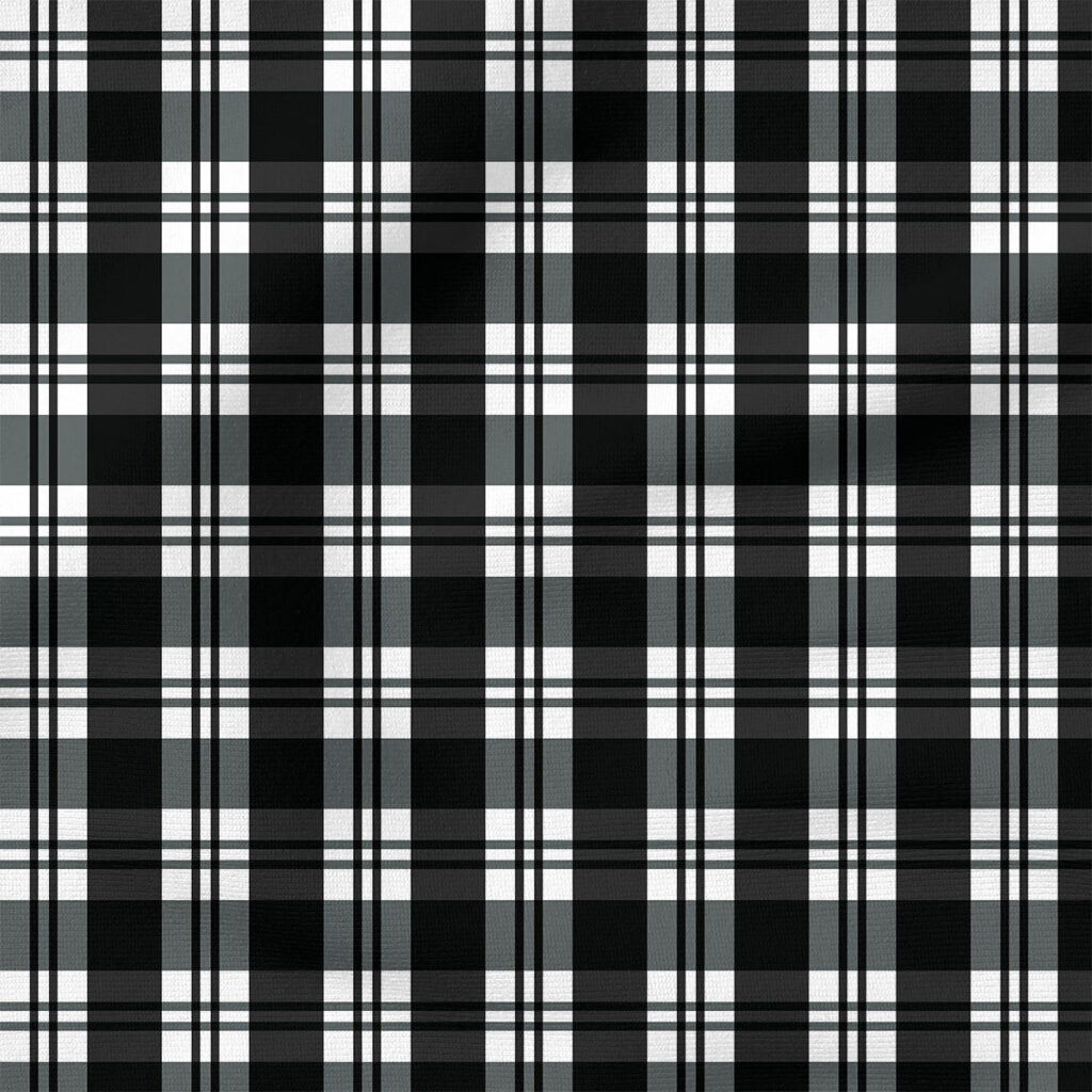 Plaid (Black) | Stripes and Shapes Fabric Design | Cate and Rainn