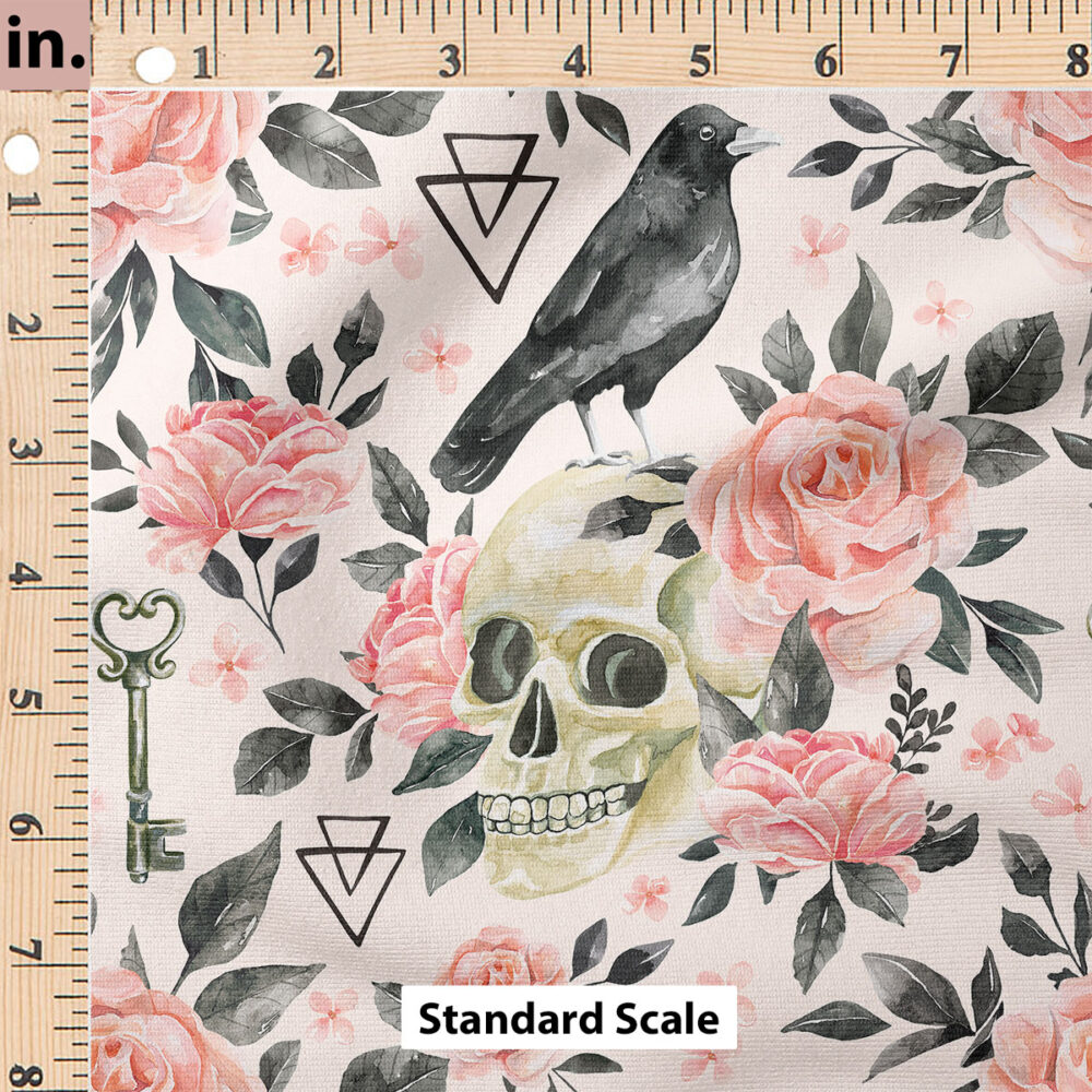 Ruler Scale for Skull Floral (Pink) by Cate and Rainn