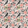 Skull Floral (Pink) | Botanical Fabric Design | Cate and Rainn