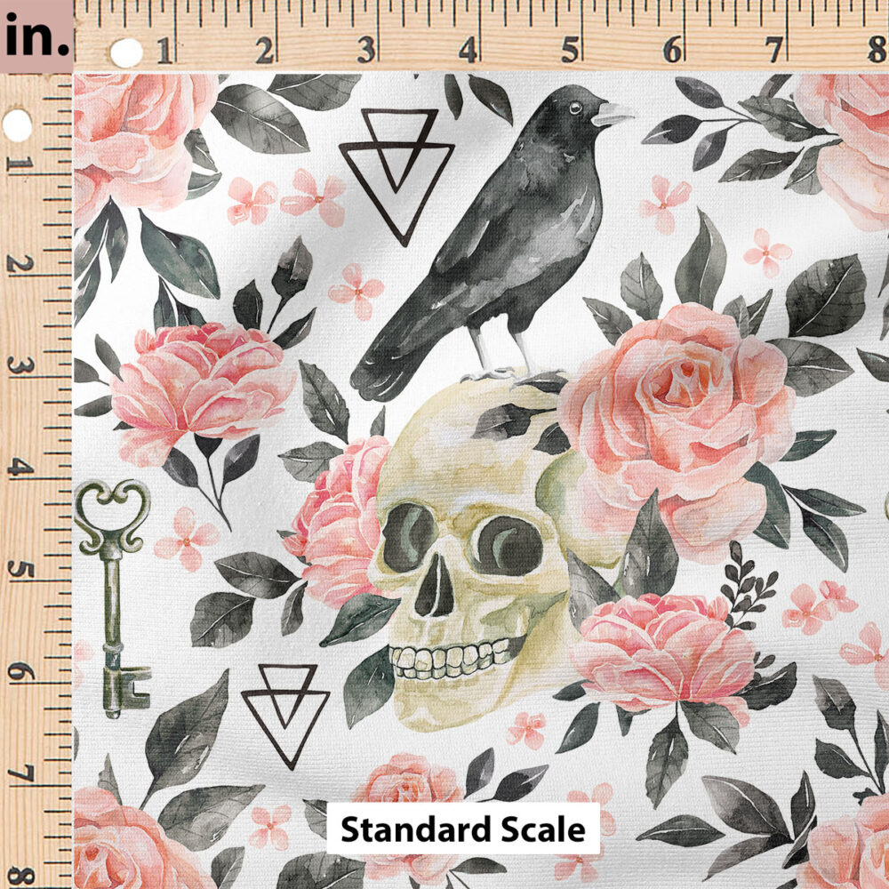 Ruler Scale for Skull Floral (White) by Cate and Rainn