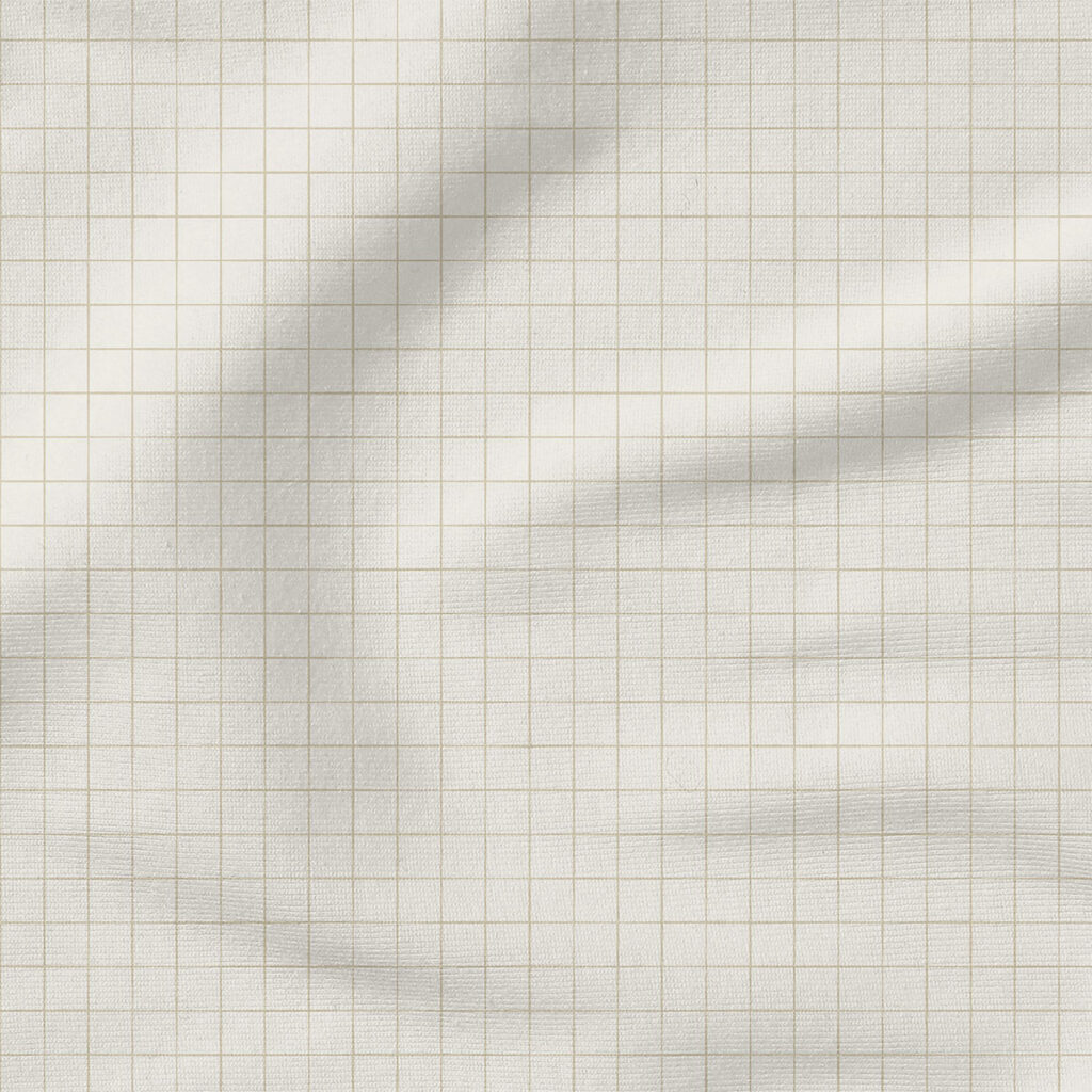 Grid (Taupe) | Stripes and Shapes Fabric Design | Cate and Rainn