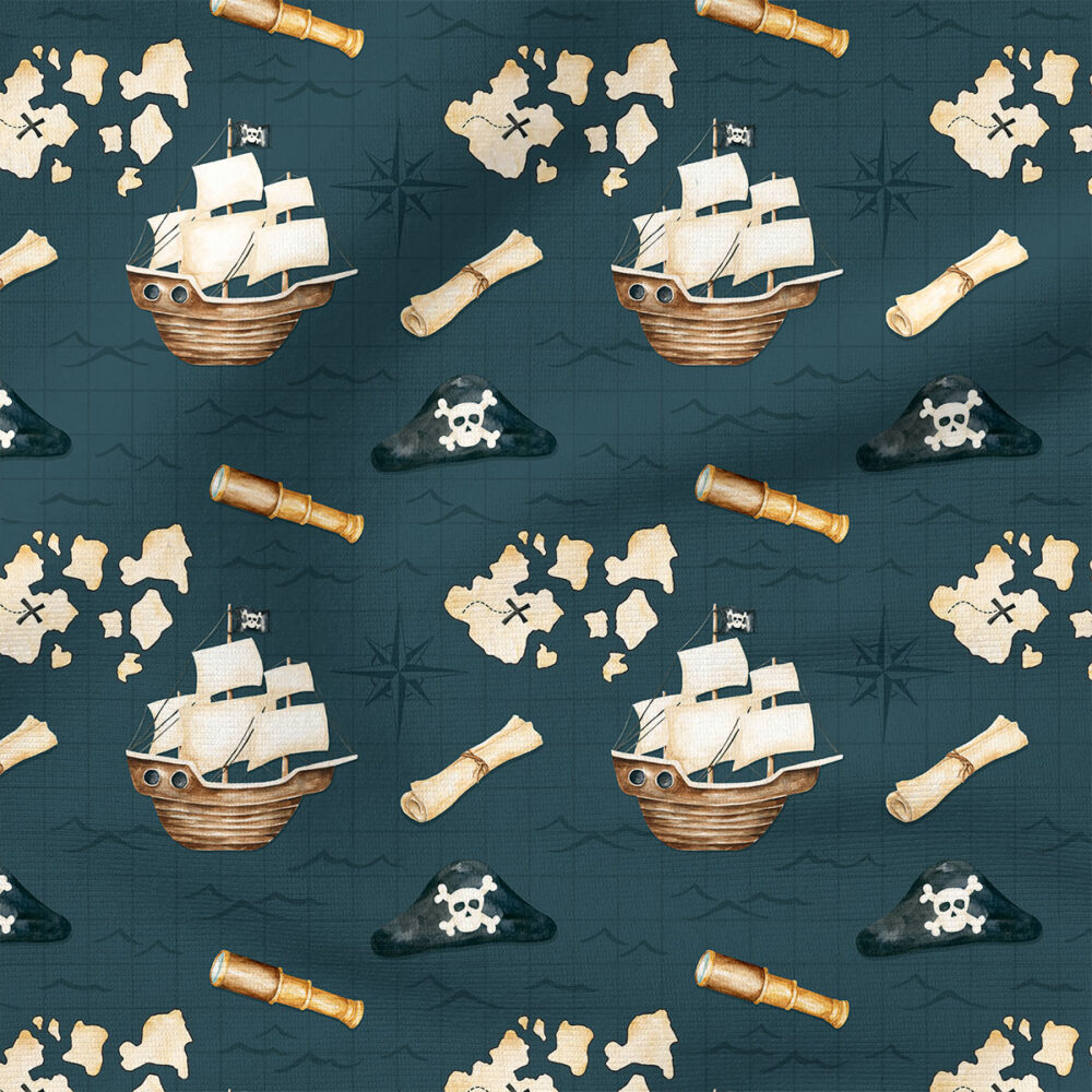 Nautical (Dark Blue) | Nautical Fabric Design | Cate and Rainn