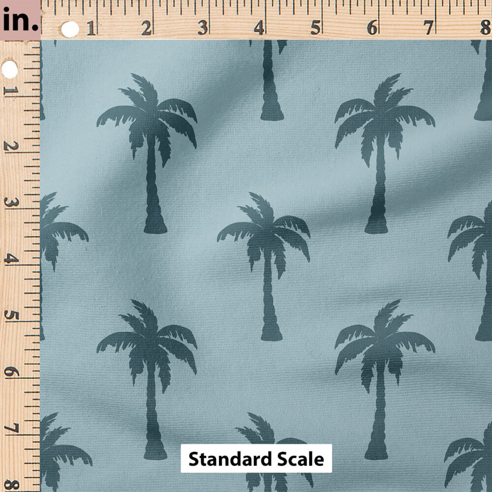 Ruler Scale for Palm Tree Silhouette (Blue) by Cate and Rainn