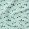 Sharks (Aqua) | Nautical Fabric Design | Cate and Rainn