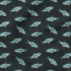 Sharks (Black) | Nautical Fabric Design | Cate and Rainn