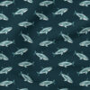 Sharks (Dark Blue) | Nautical Fabric Design | Cate and Rainn