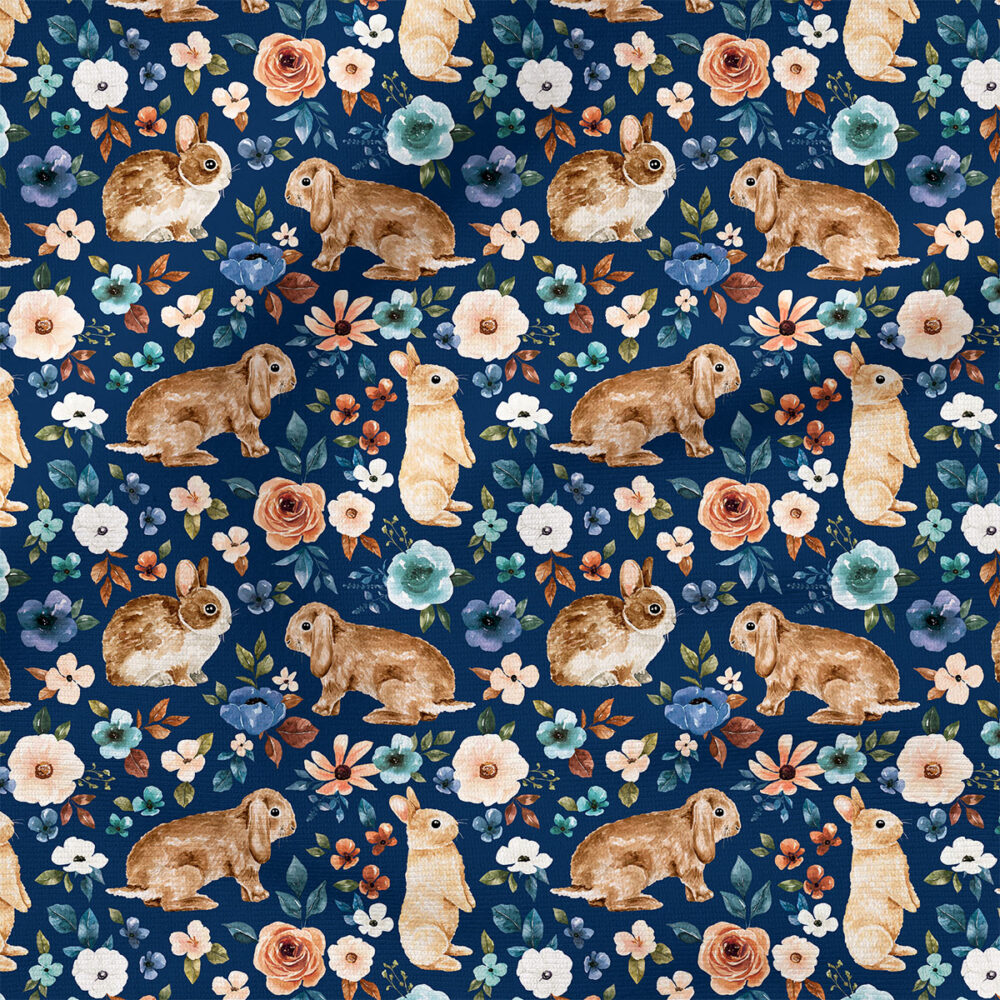 Bunny Floral (Blue) | Botanical