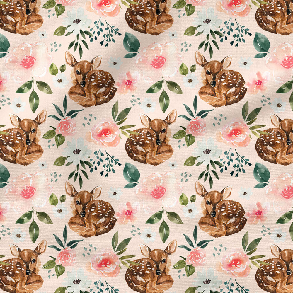 Deer Floral (Light Pink) | Botanical