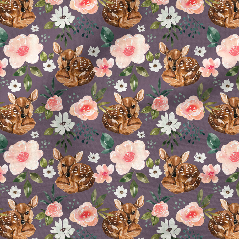 Deer Floral (Purple) | Botanical