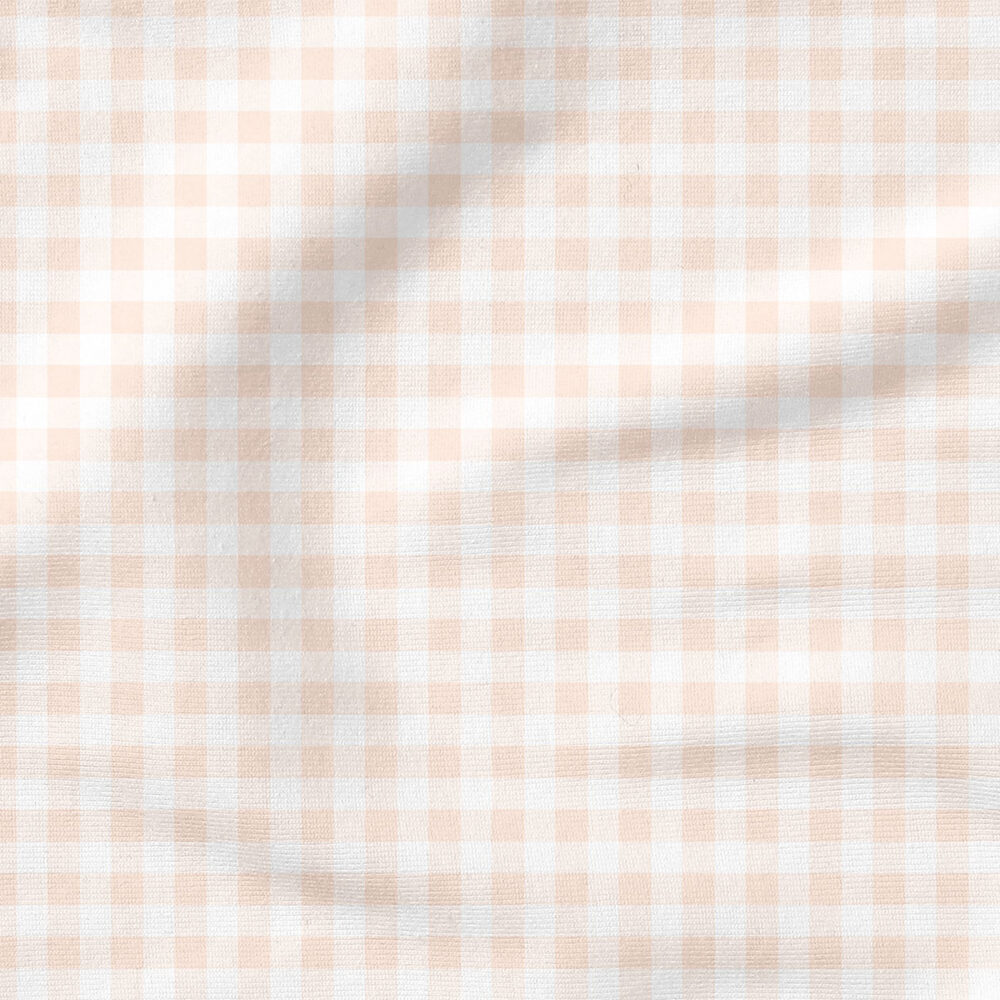 Gingham (Light Pink) | Stripes and Shapes Fabric Design | Cate and Rainn